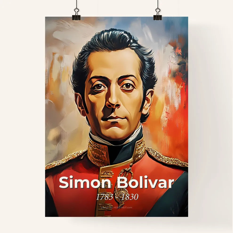 Portrait of Simon Bolivar Poster
