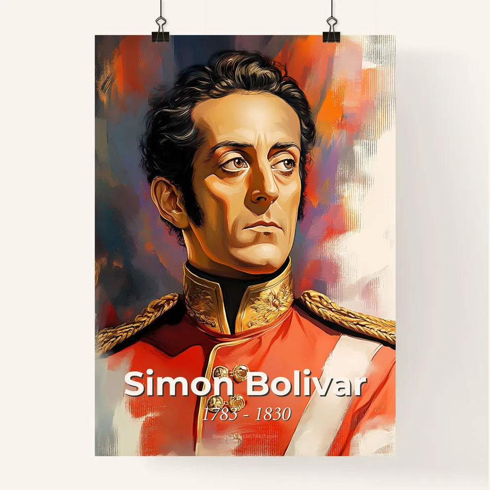 Portrait of Simon Bolivar Poster