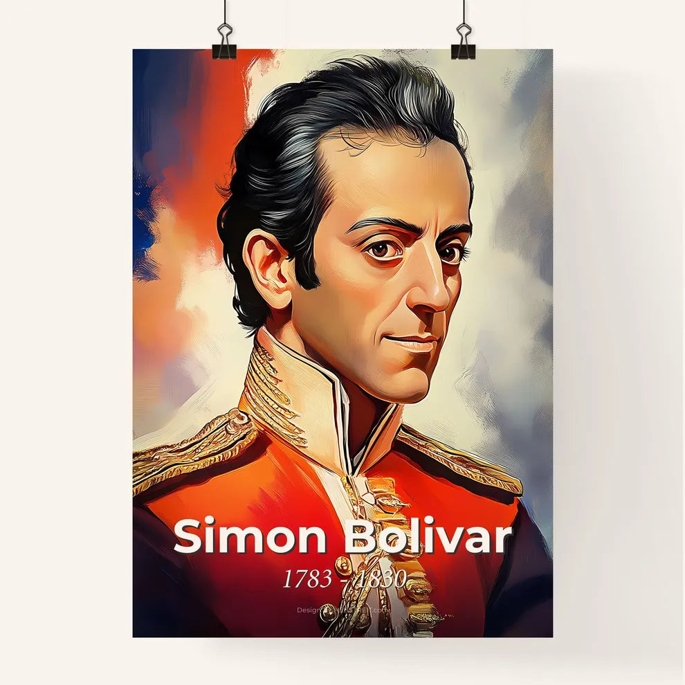 Portrait of Simon Bolivar Poster