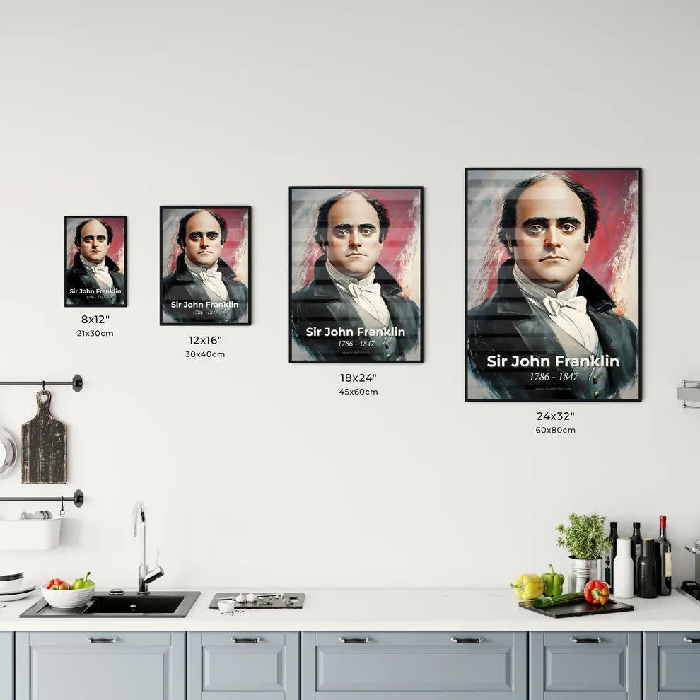 Portrait of Sir John Franklin Size Chart