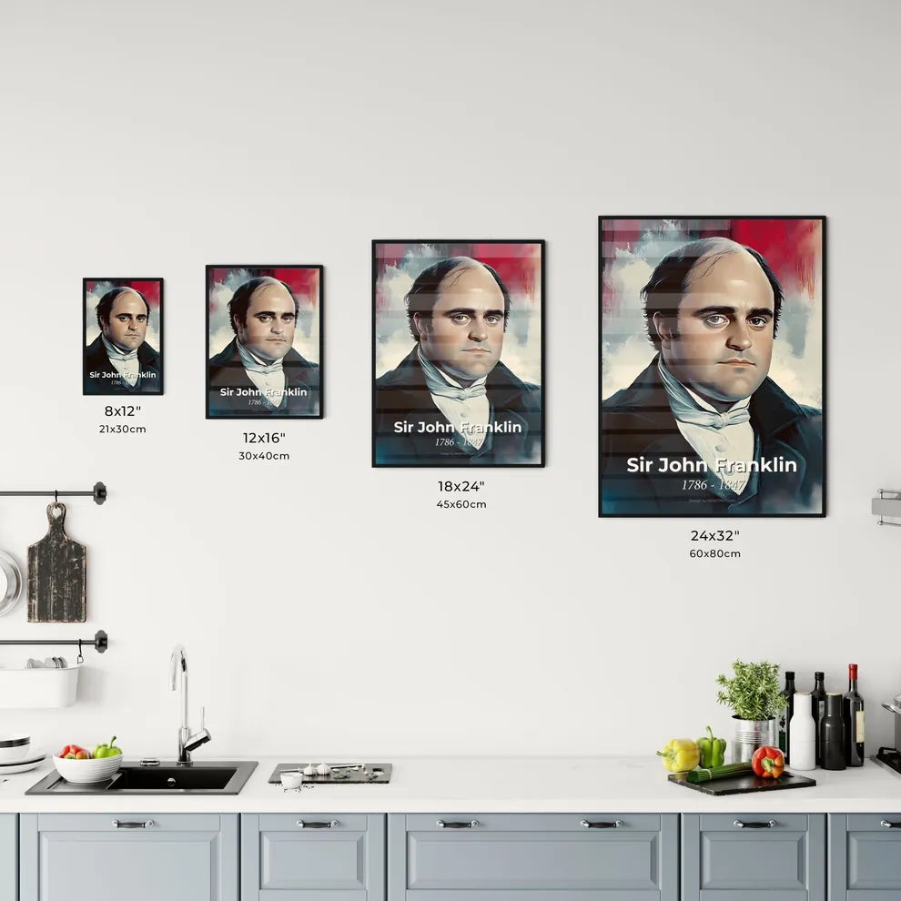 Portrait of Sir John Franklin Size Chart