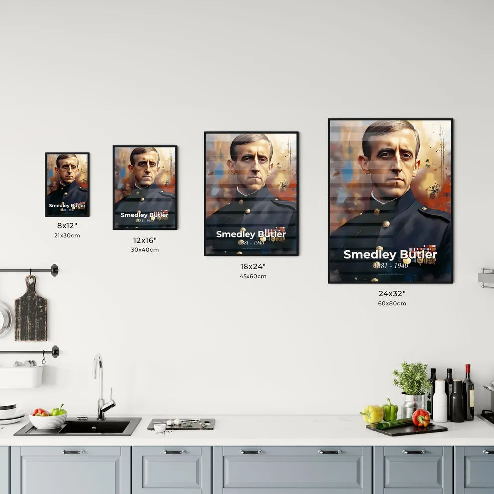 Portrait of Smedley Butler Size Chart