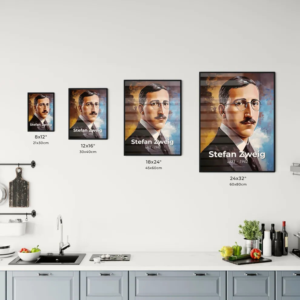 Portrait of Stefan Zweig Size Chart