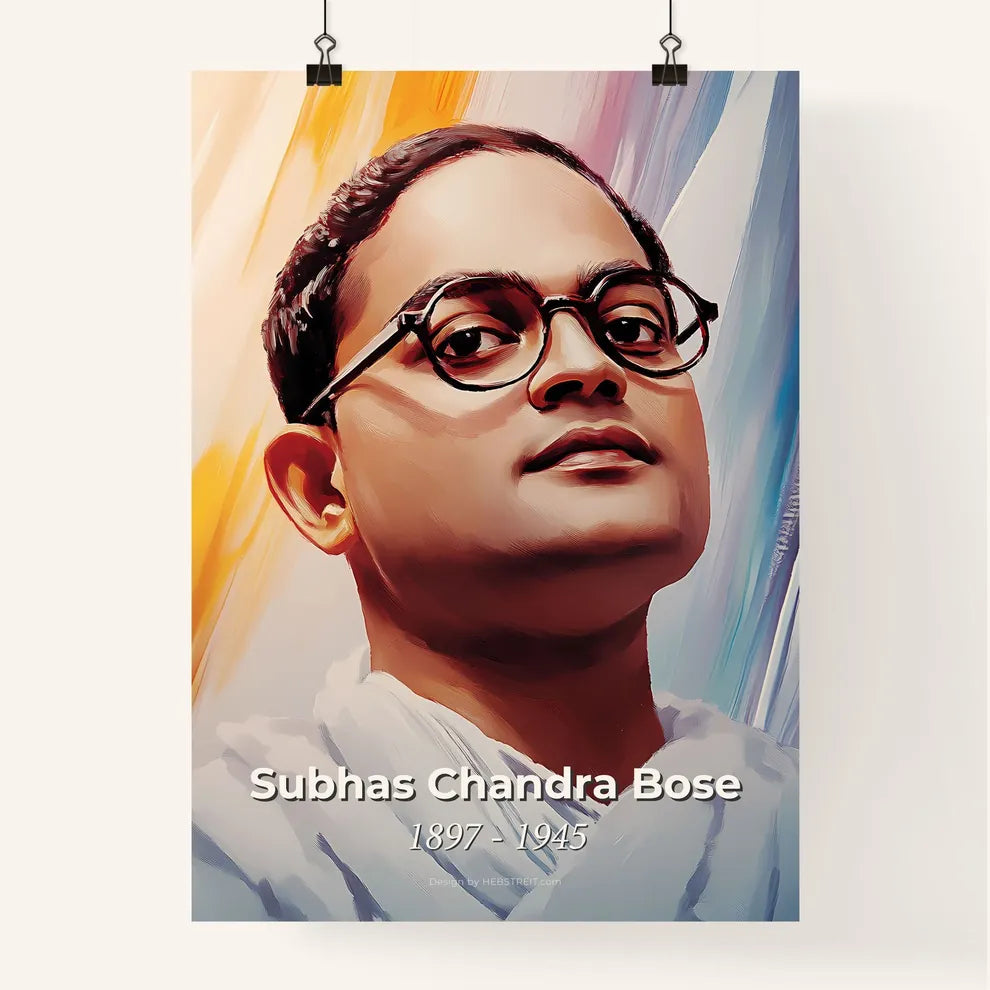 Portrait of Subhas Chandra Bose Poster