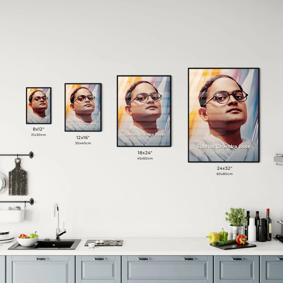 Portrait of Subhas Chandra Bose Size Chart