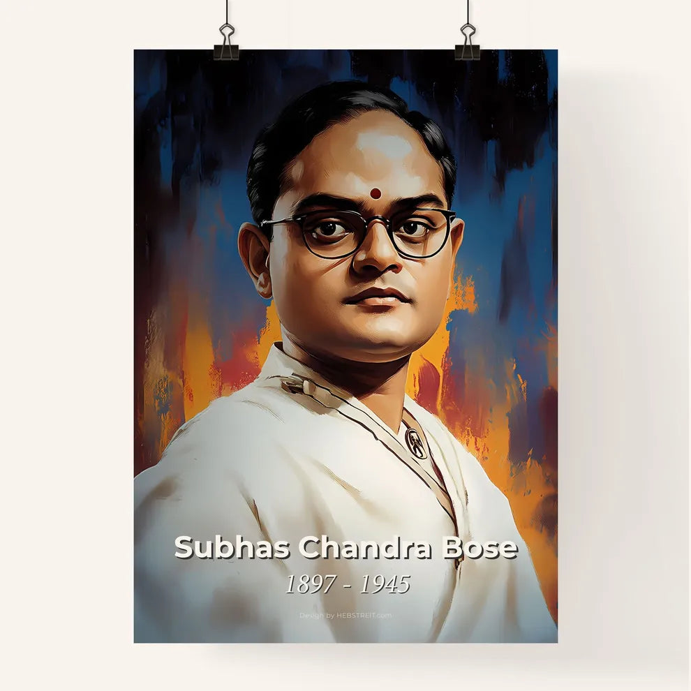 Portrait of Subhas Chandra Bose Poster