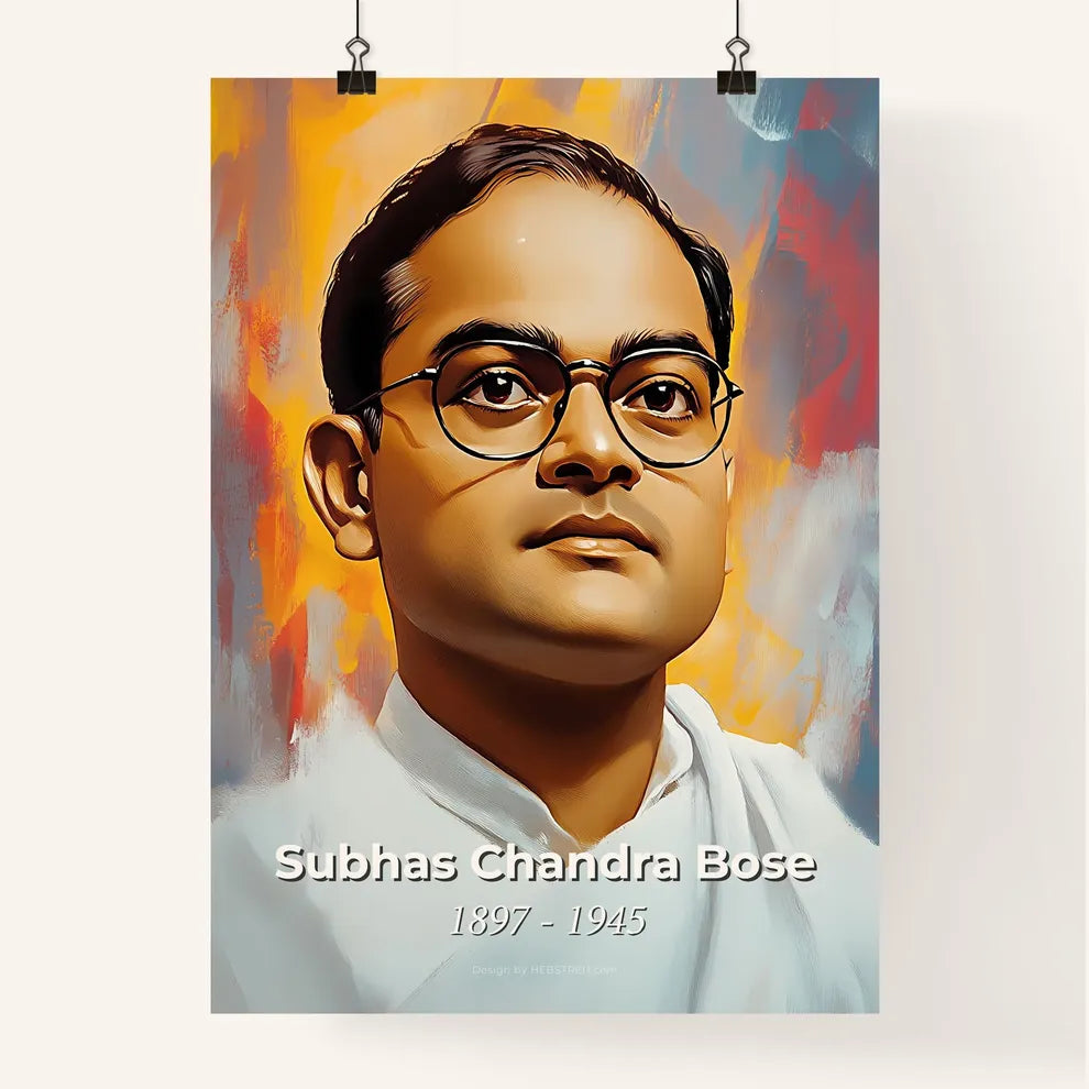 Portrait of Subhas Chandra Bose Poster