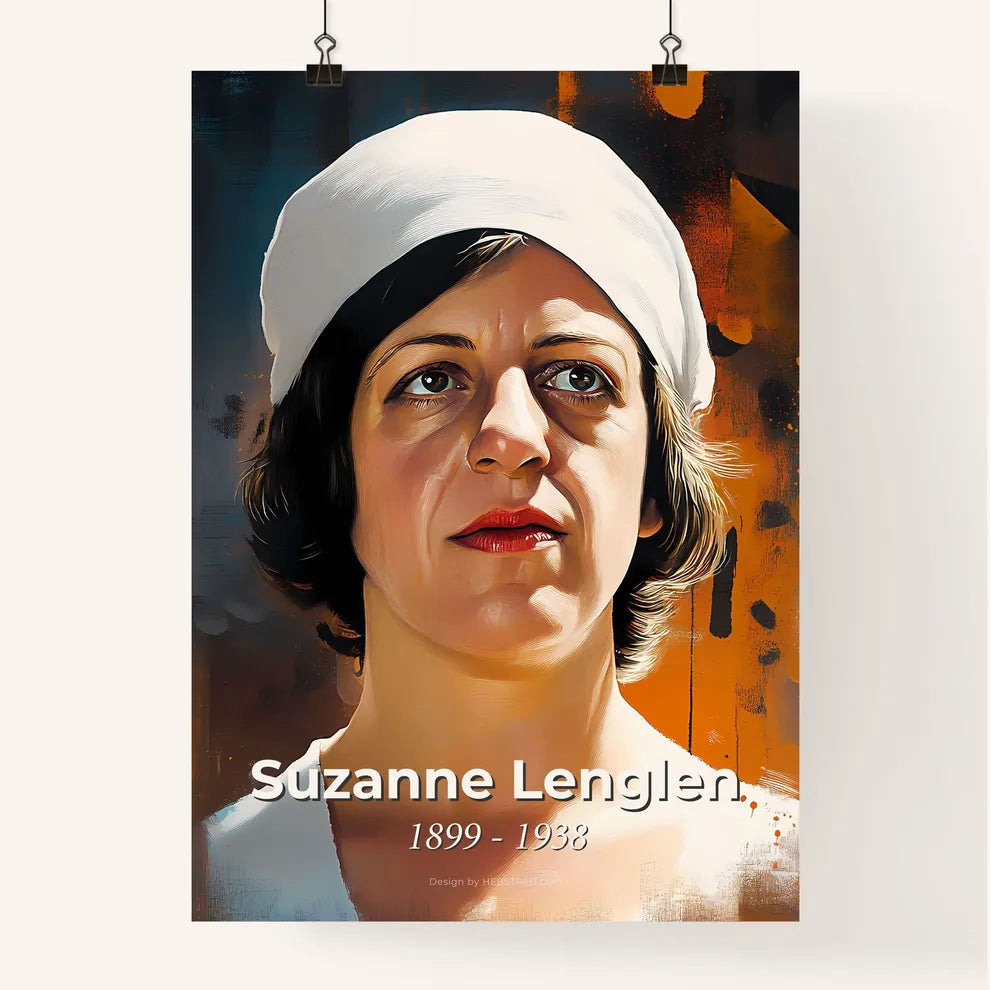 Portrait of Suzanne Lenglen Poster
