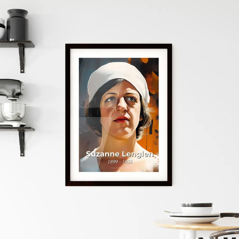 Portrait of Suzanne Lenglen Framed Print