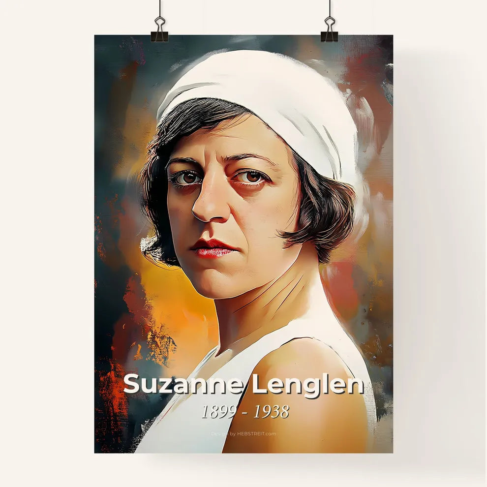 Portrait of Suzanne Lenglen Poster