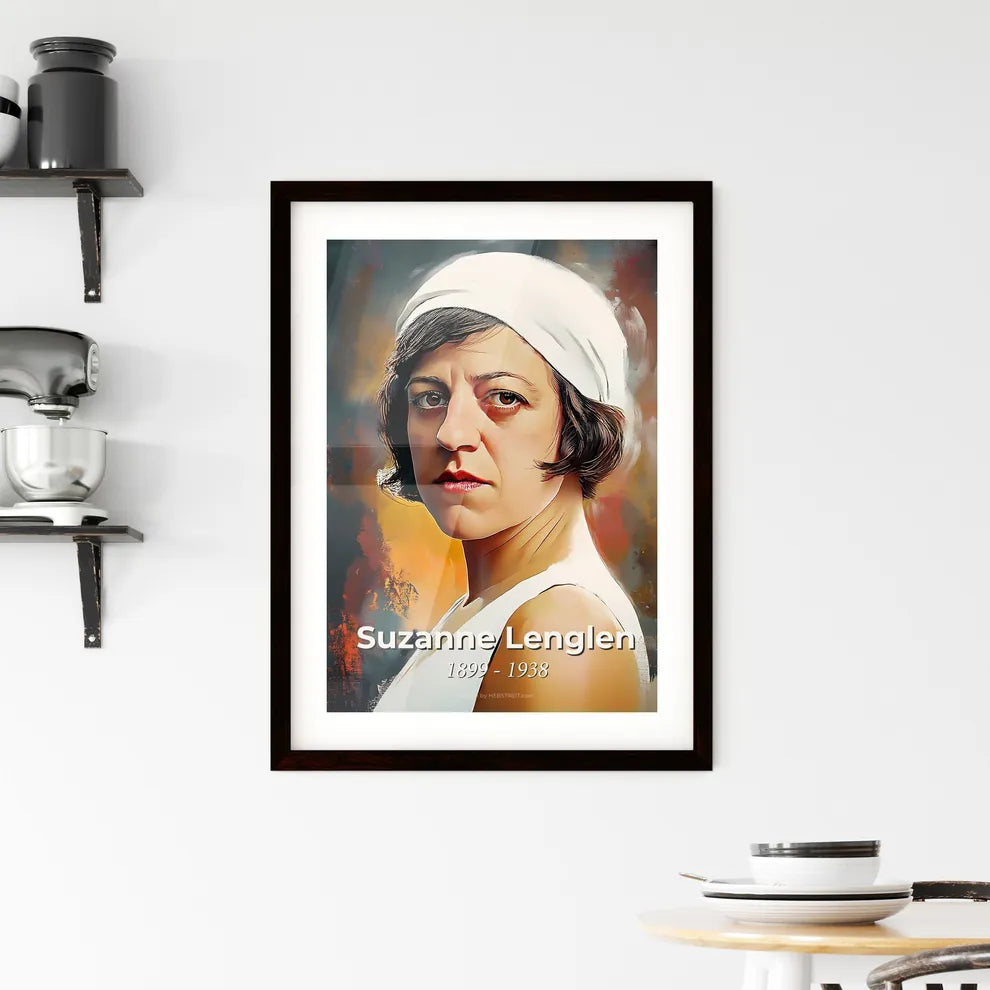 Portrait of Suzanne Lenglen Framed Print
