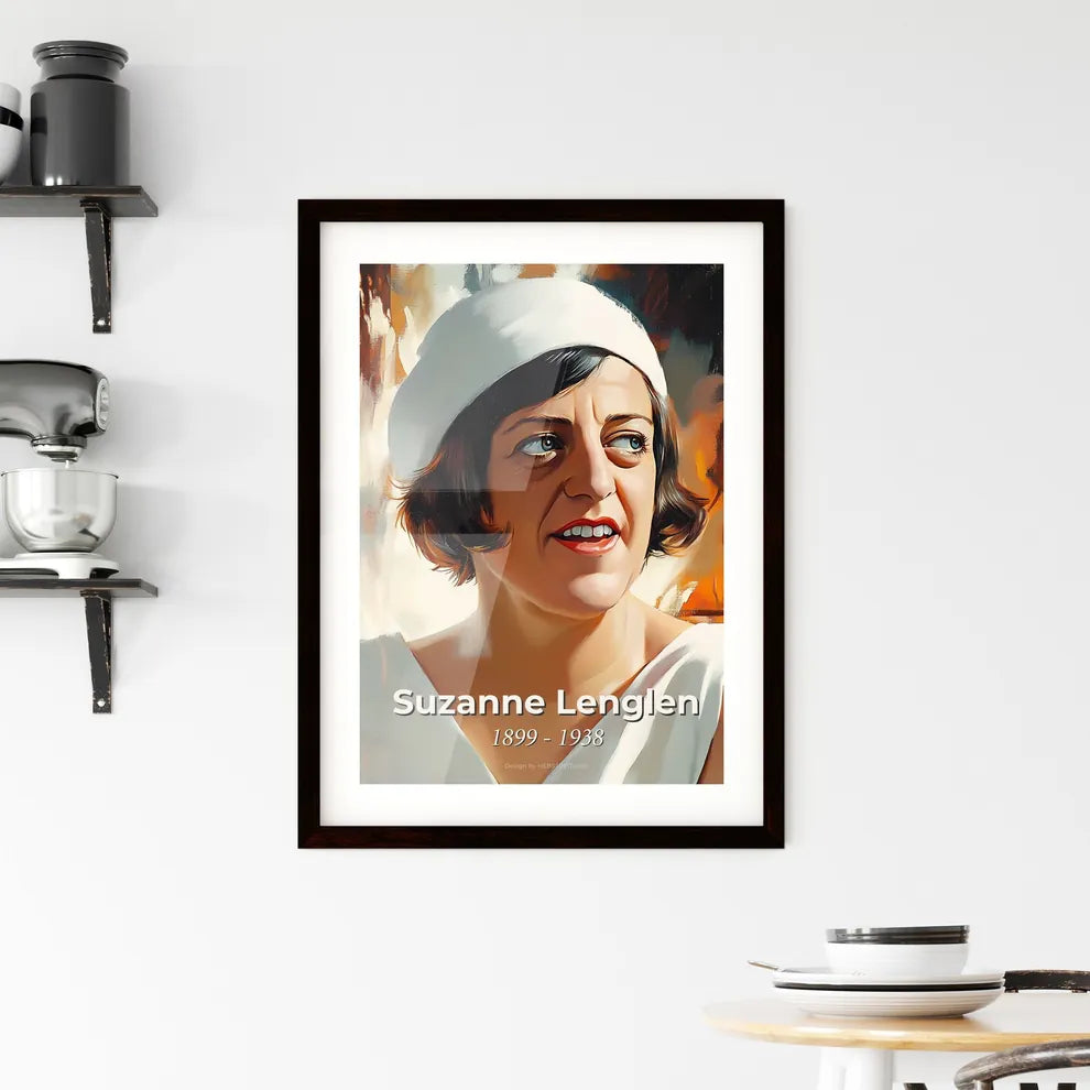 Portrait of Suzanne Lenglen Framed Print