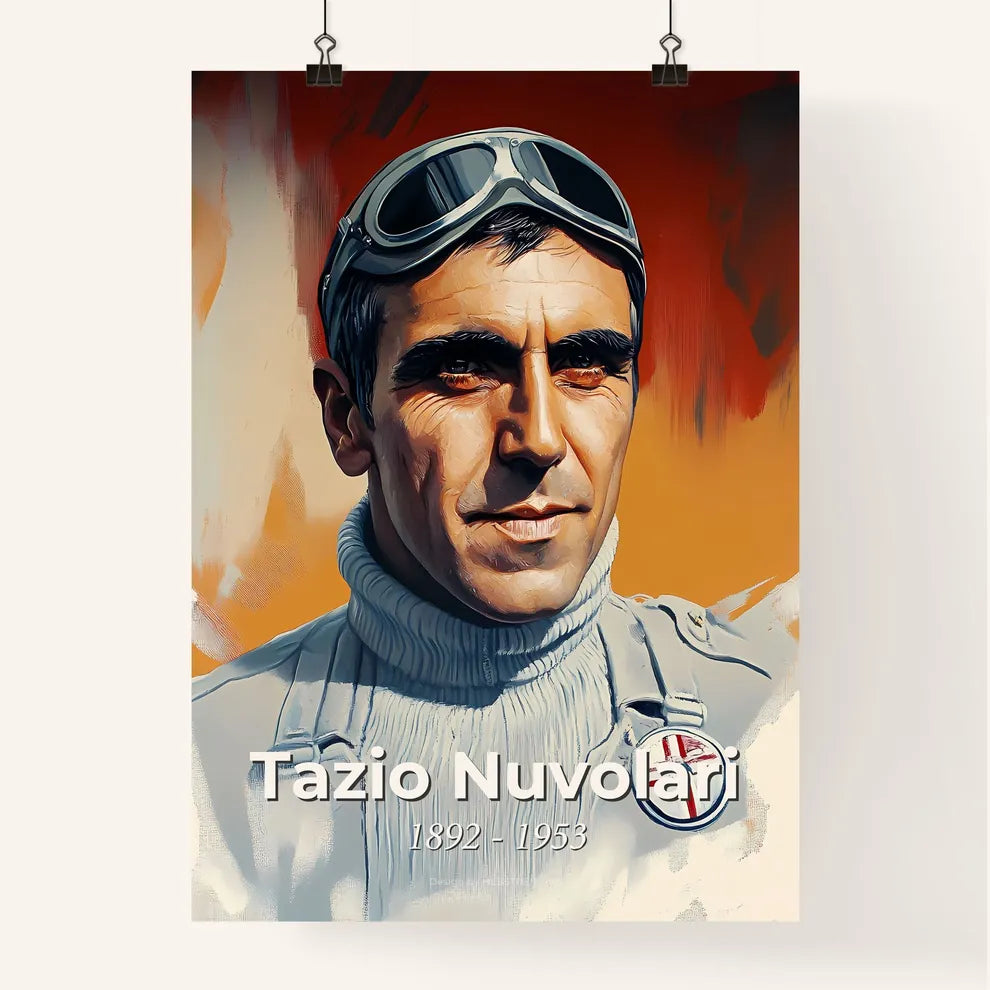 Portrait of Tazio Nuvolari Poster