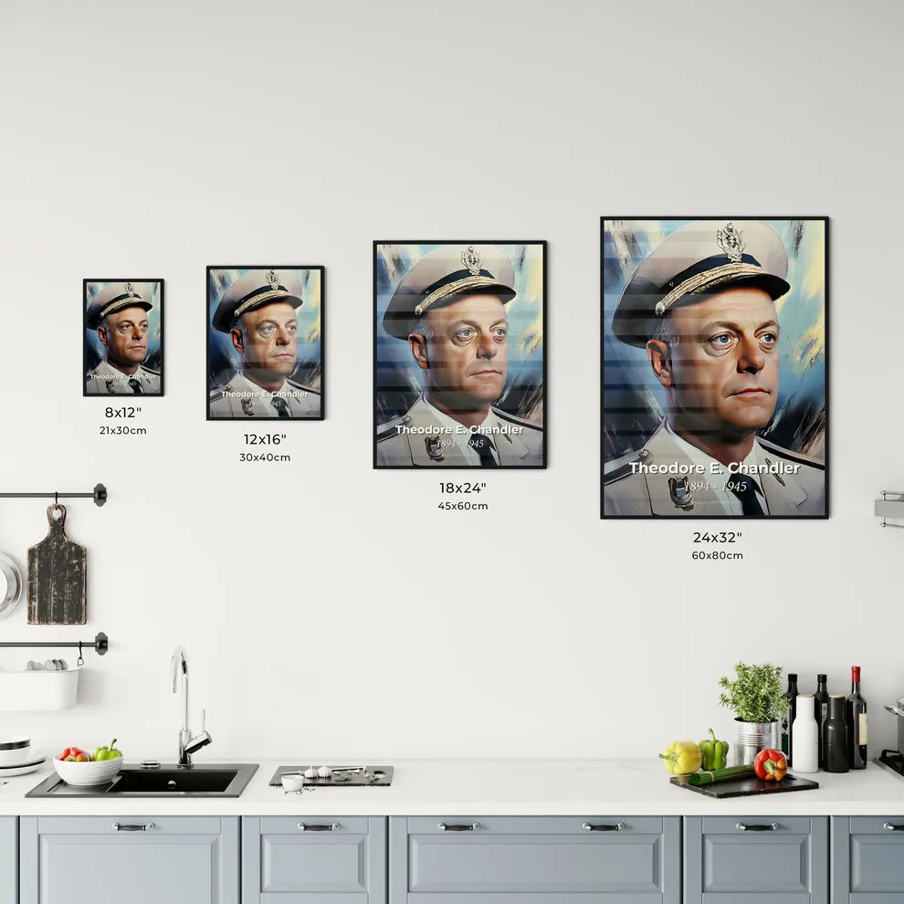 Portrait of Theodore E. Chandler Size Chart