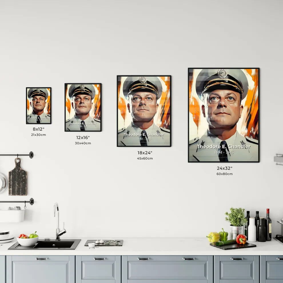 Portrait of Theodore E. Chandler Size Chart