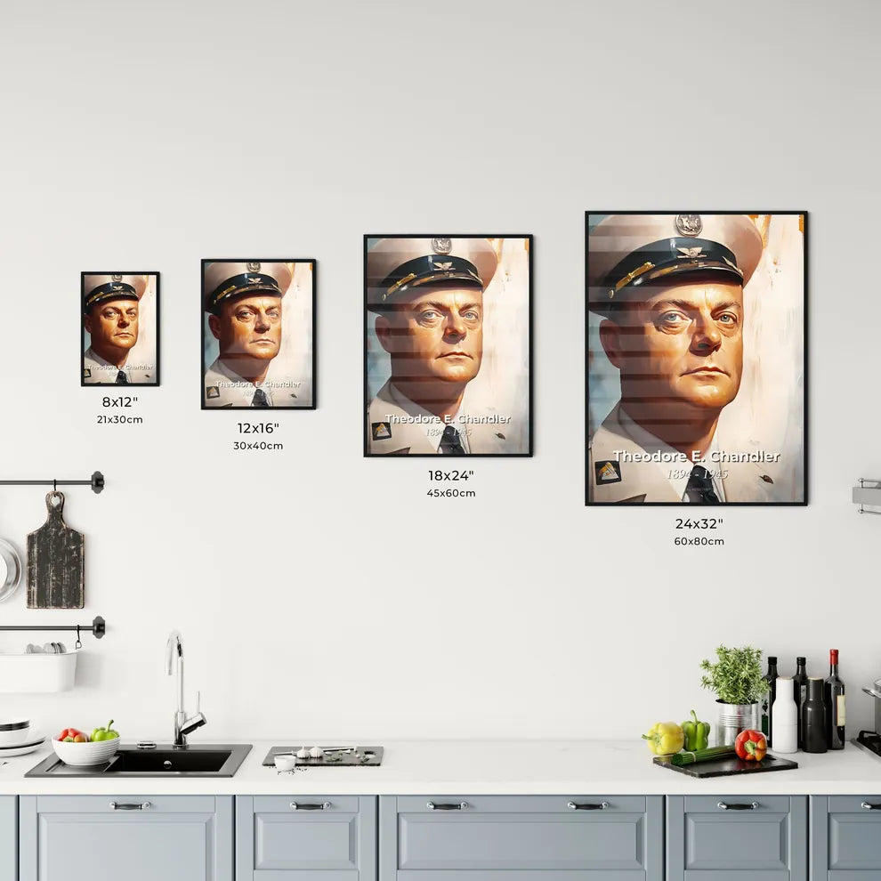 Portrait of Theodore E. Chandler Size Chart