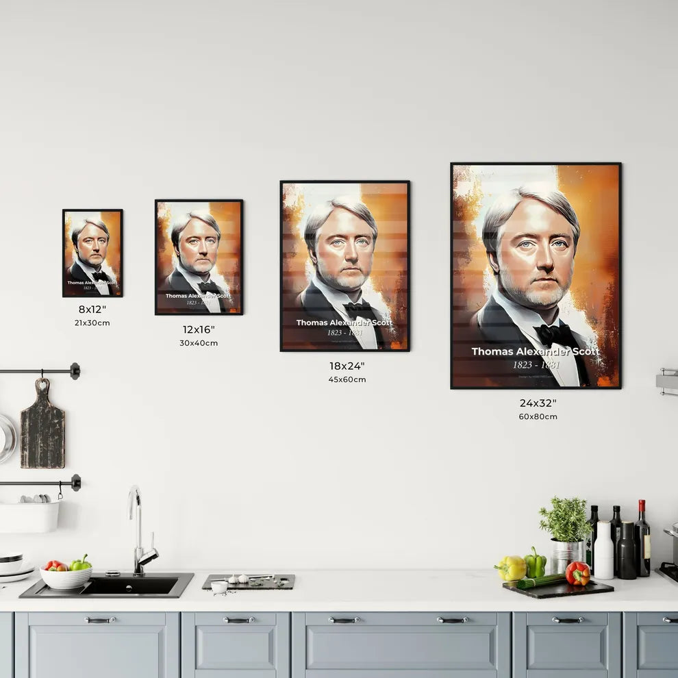 Portrait of Thomas Alexander Scott Size Chart