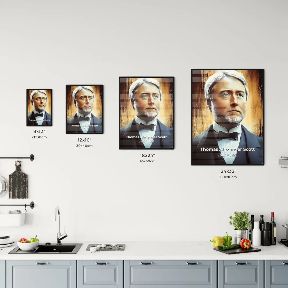 Portrait of Thomas Alexander Scott Size Chart