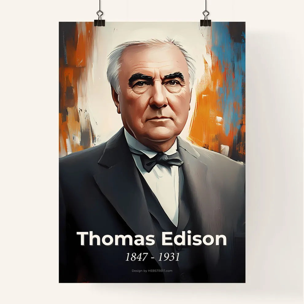 Portrait of Thomas Edison Poster