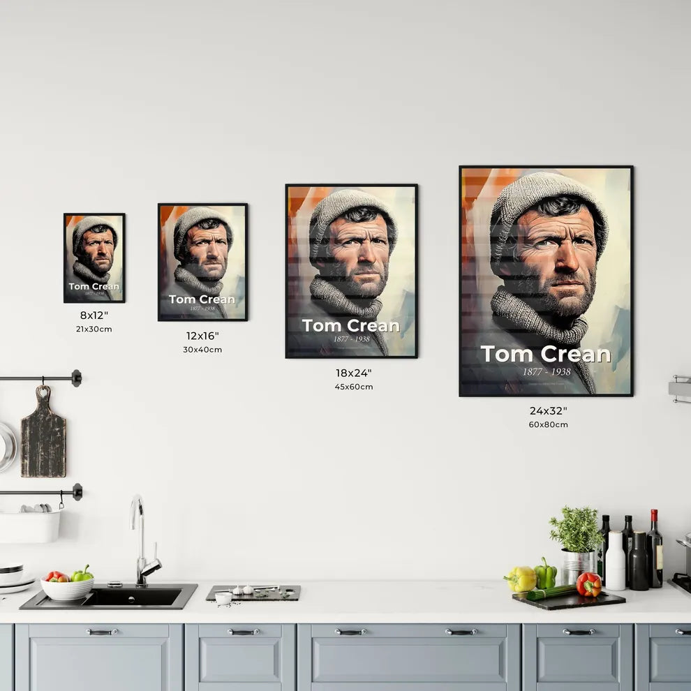 Portrait of Tom Crean Size Chart