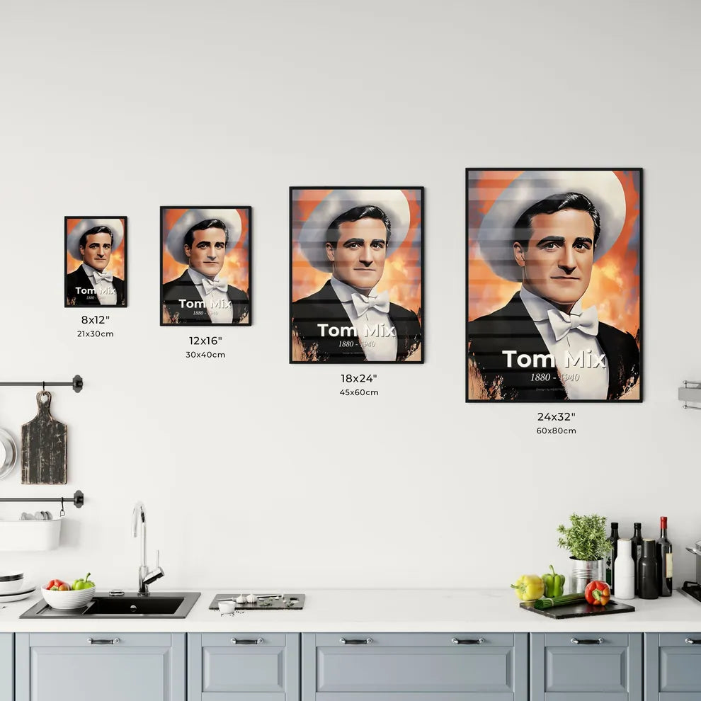 Portrait of Tom Mix Size Chart