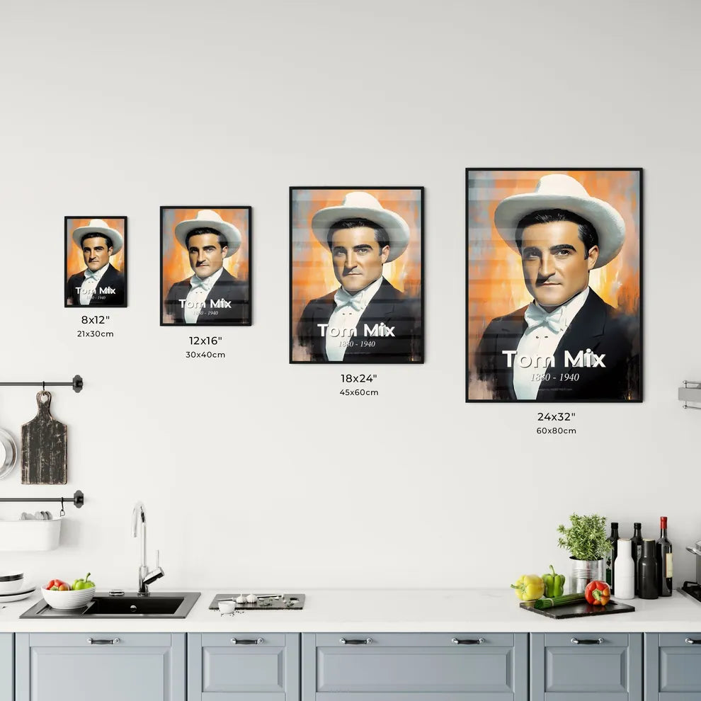 Portrait of Tom Mix Size Chart