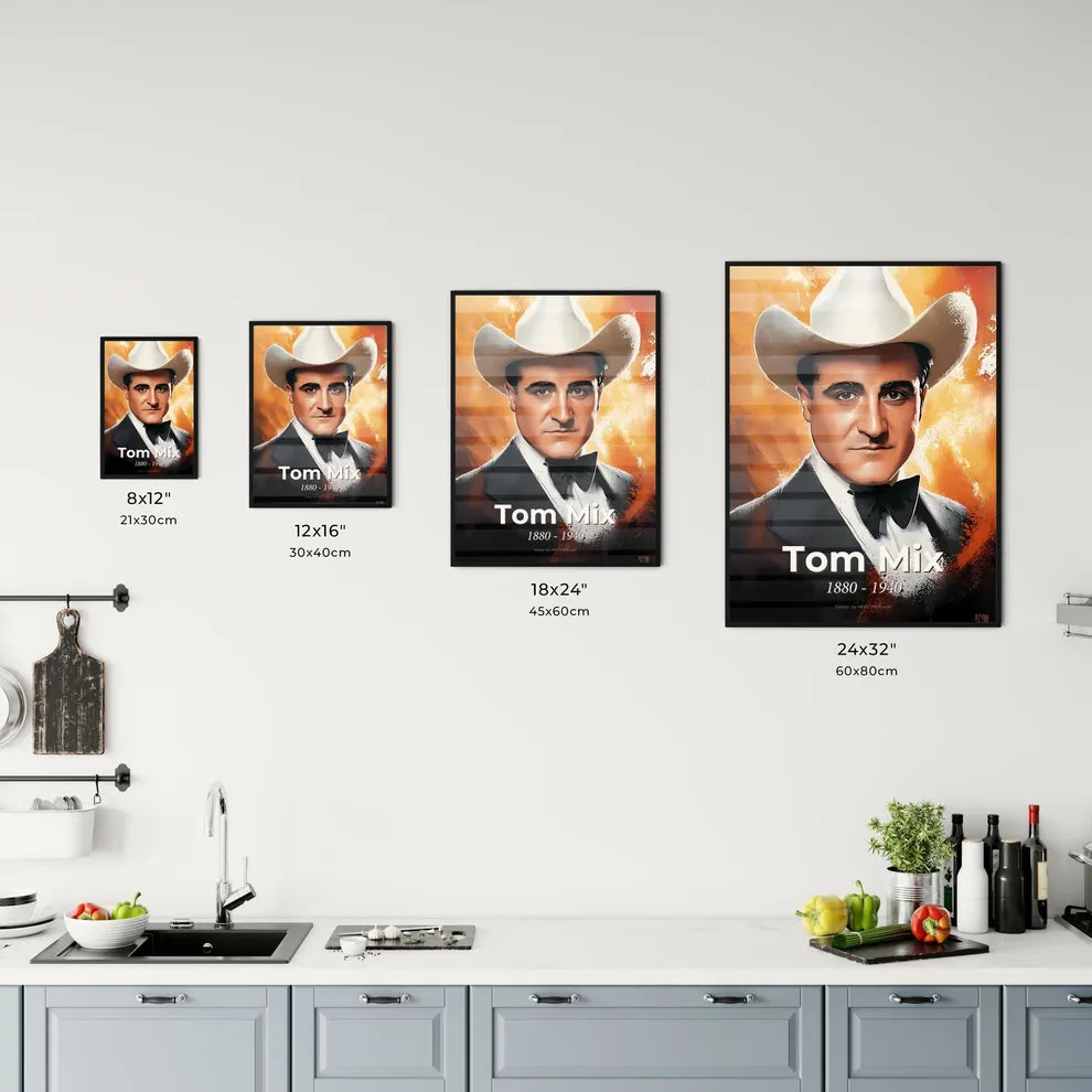 Portrait of Tom Mix Size Chart