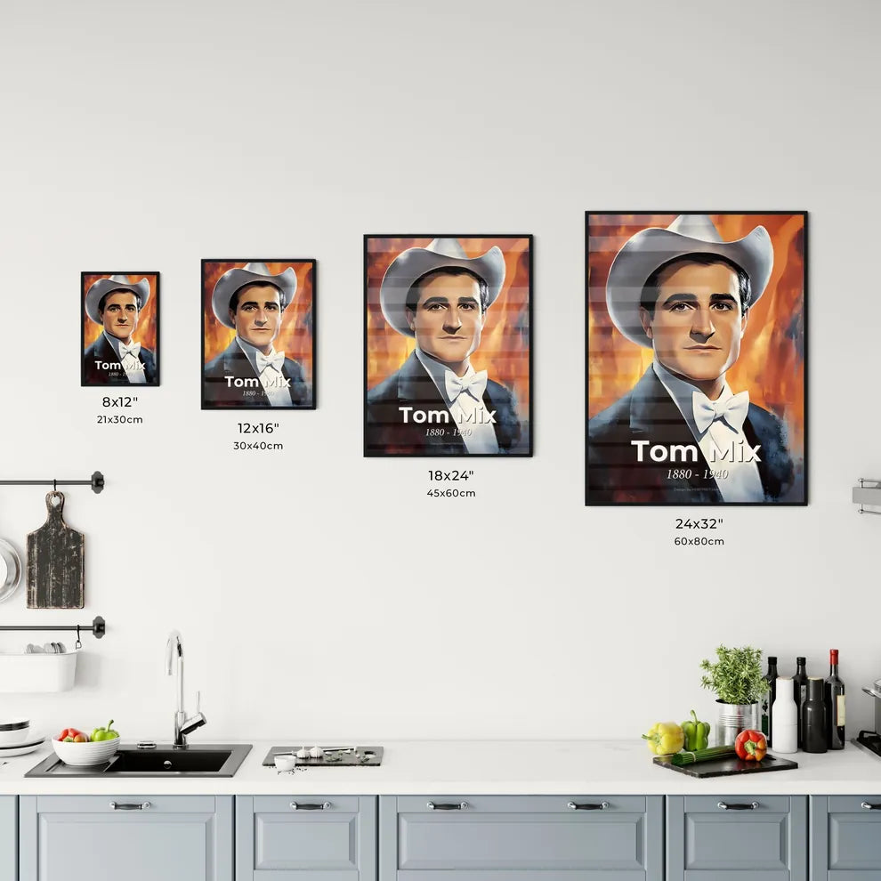 Portrait of Tom Mix Size Chart