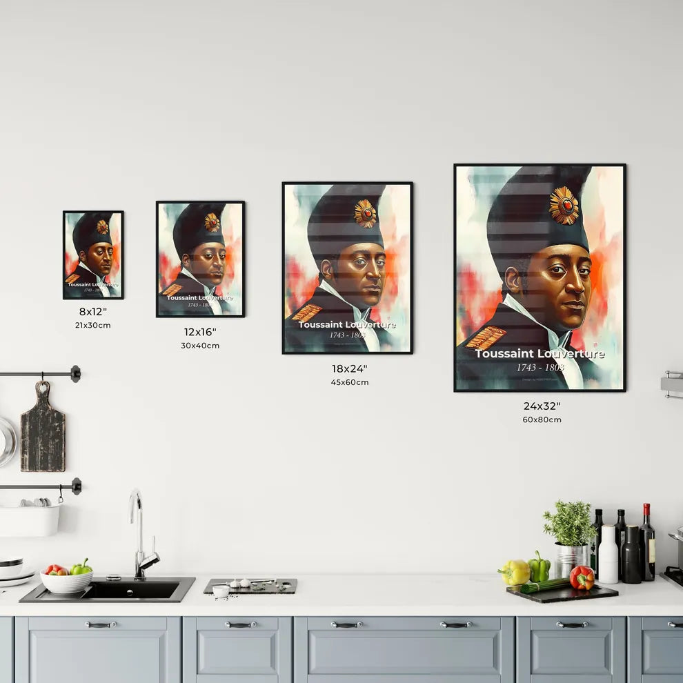 Portrait of Toussaint Louverture Size Chart