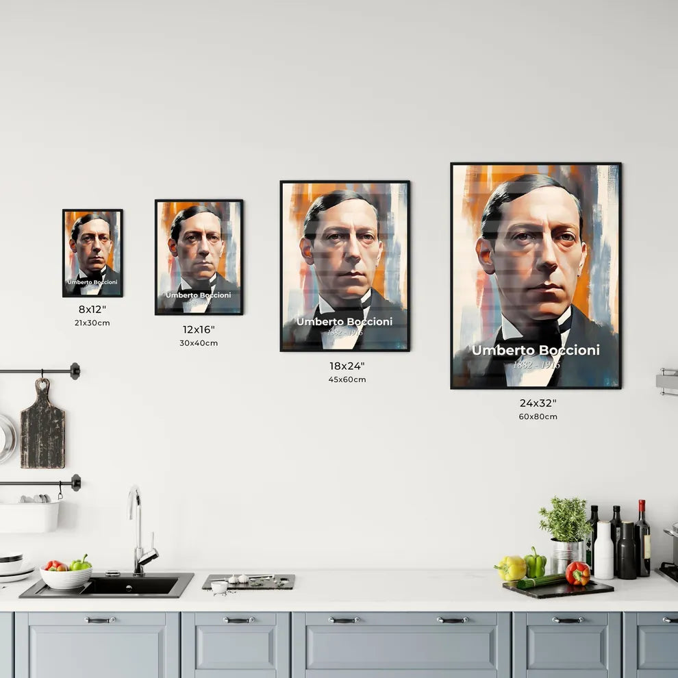 Portrait of Umberto Boccioni Size Chart