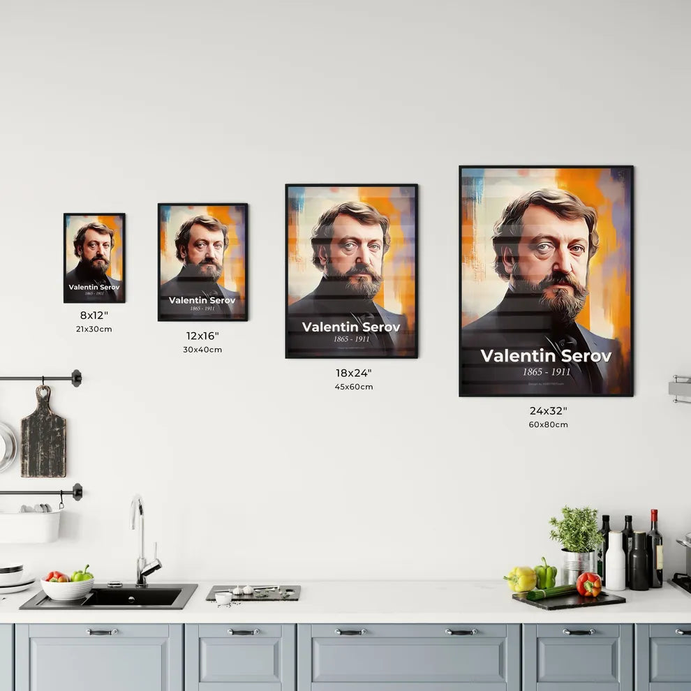 Portrait of Valentin Serov Size Chart