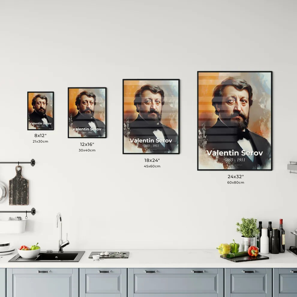 Portrait of Valentin Serov Size Chart