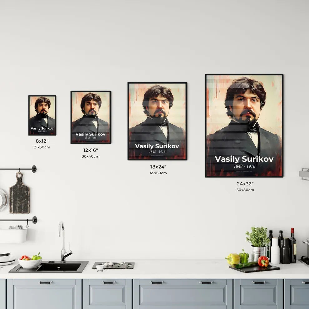 Portrait of Vasily Surikov Size Chart