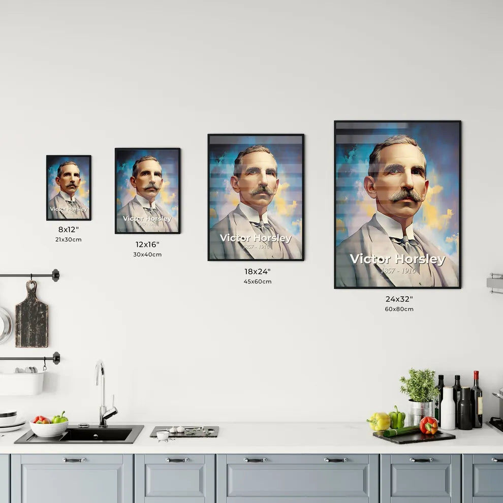 Portrait of Victor Horsley Size Chart