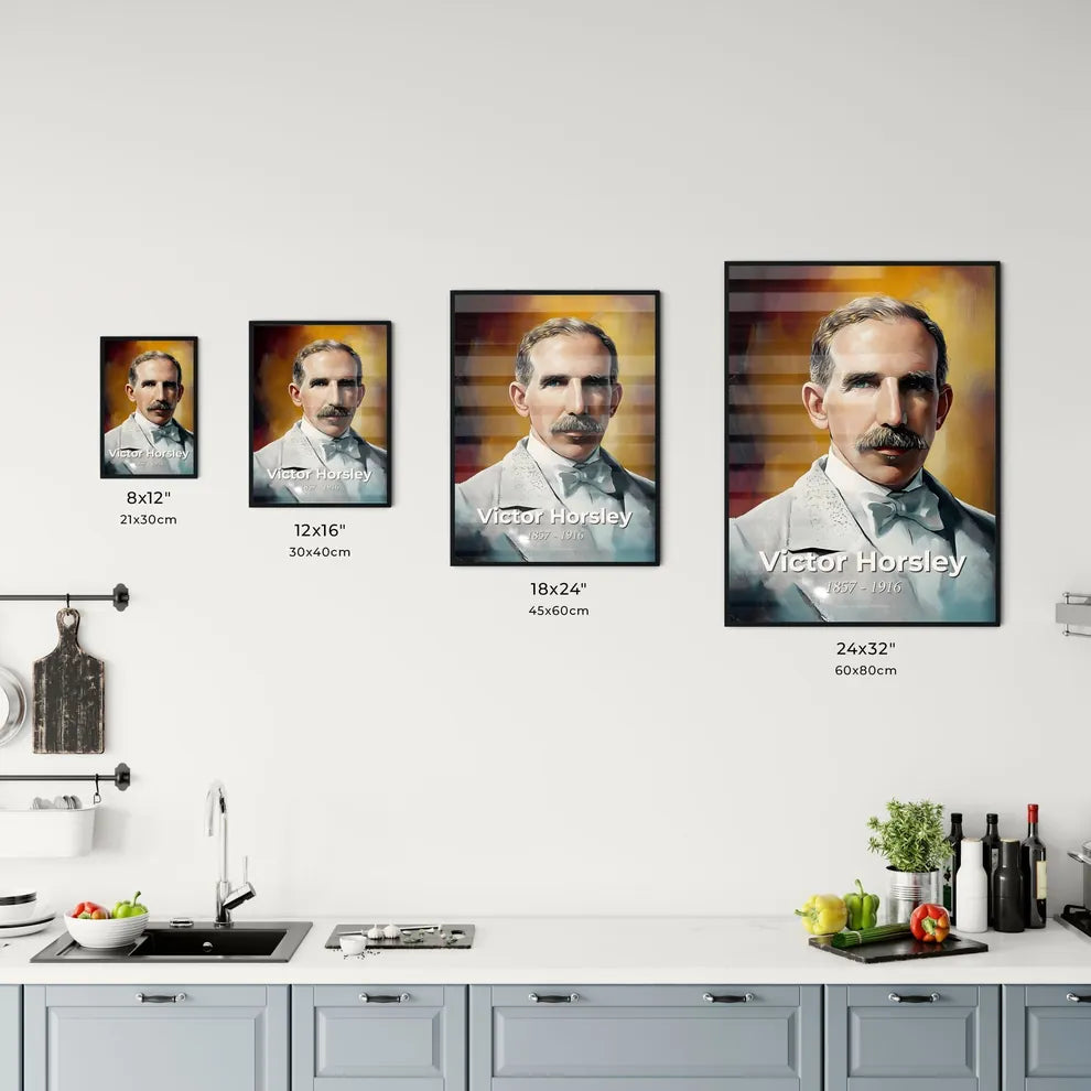 Portrait of Victor Horsley Size Chart