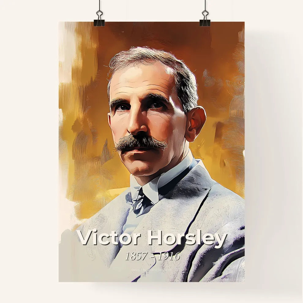 Portrait of Victor Horsley Poster