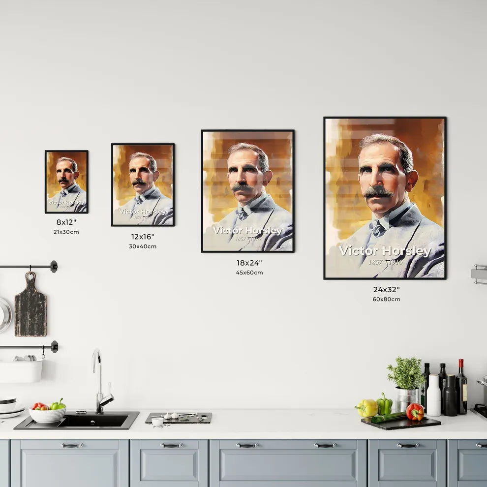 Portrait of Victor Horsley Size Chart