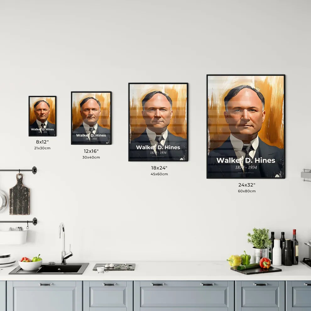 Portrait of Walker D. Hines Size Chart