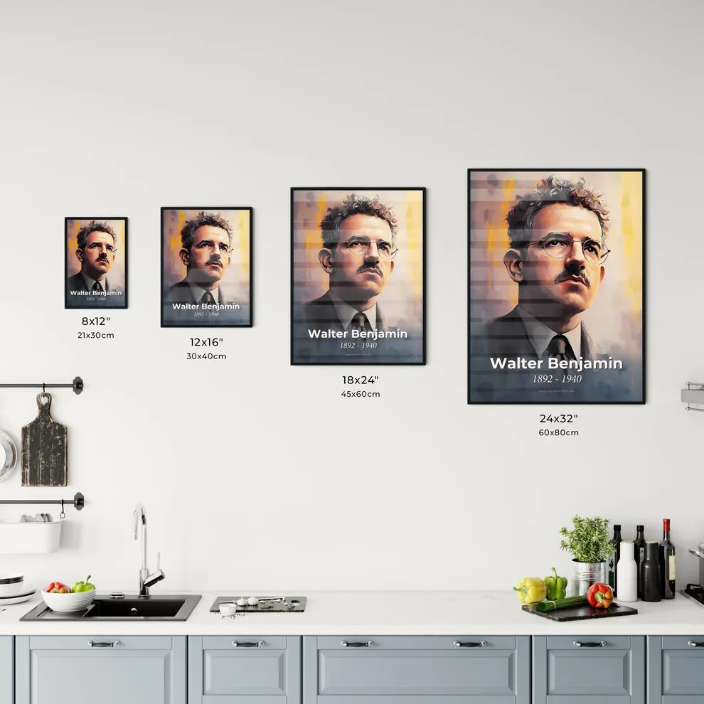 Portrait of Walter Benjamin Size Chart