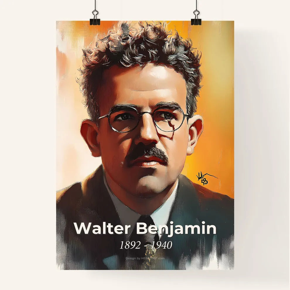 Portrait of Walter Benjamin Poster