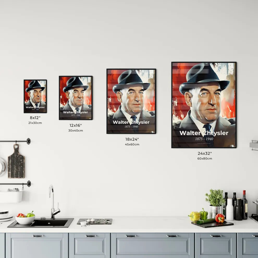 Portrait of Walter Chrysler Size Chart