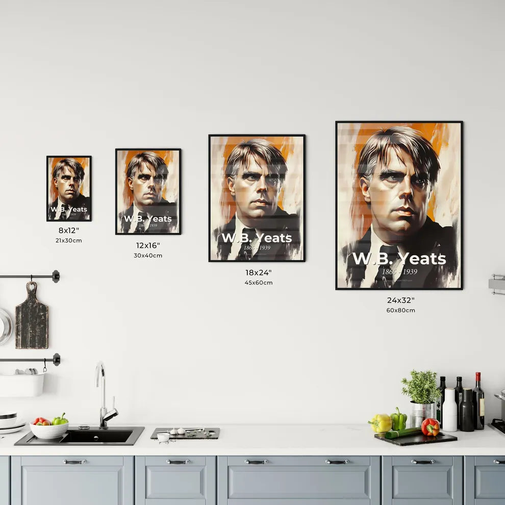 Portrait of W.B. Yeats Size Chart