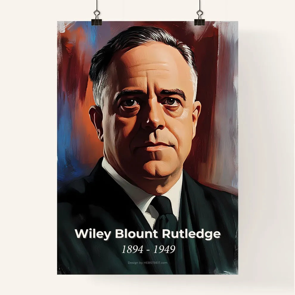 Portrait of Wiley Blount Rutledge Poster
