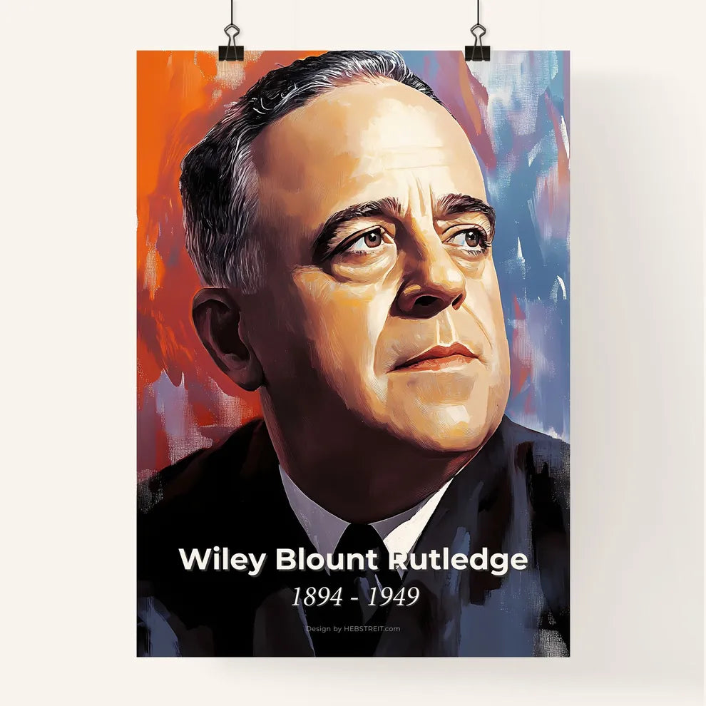 Portrait of Wiley Blount Rutledge Poster