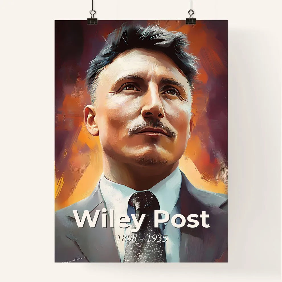 Portrait of Wiley Post Poster