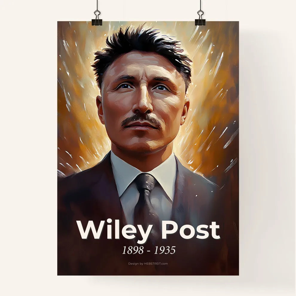 Portrait of Wiley Post Poster