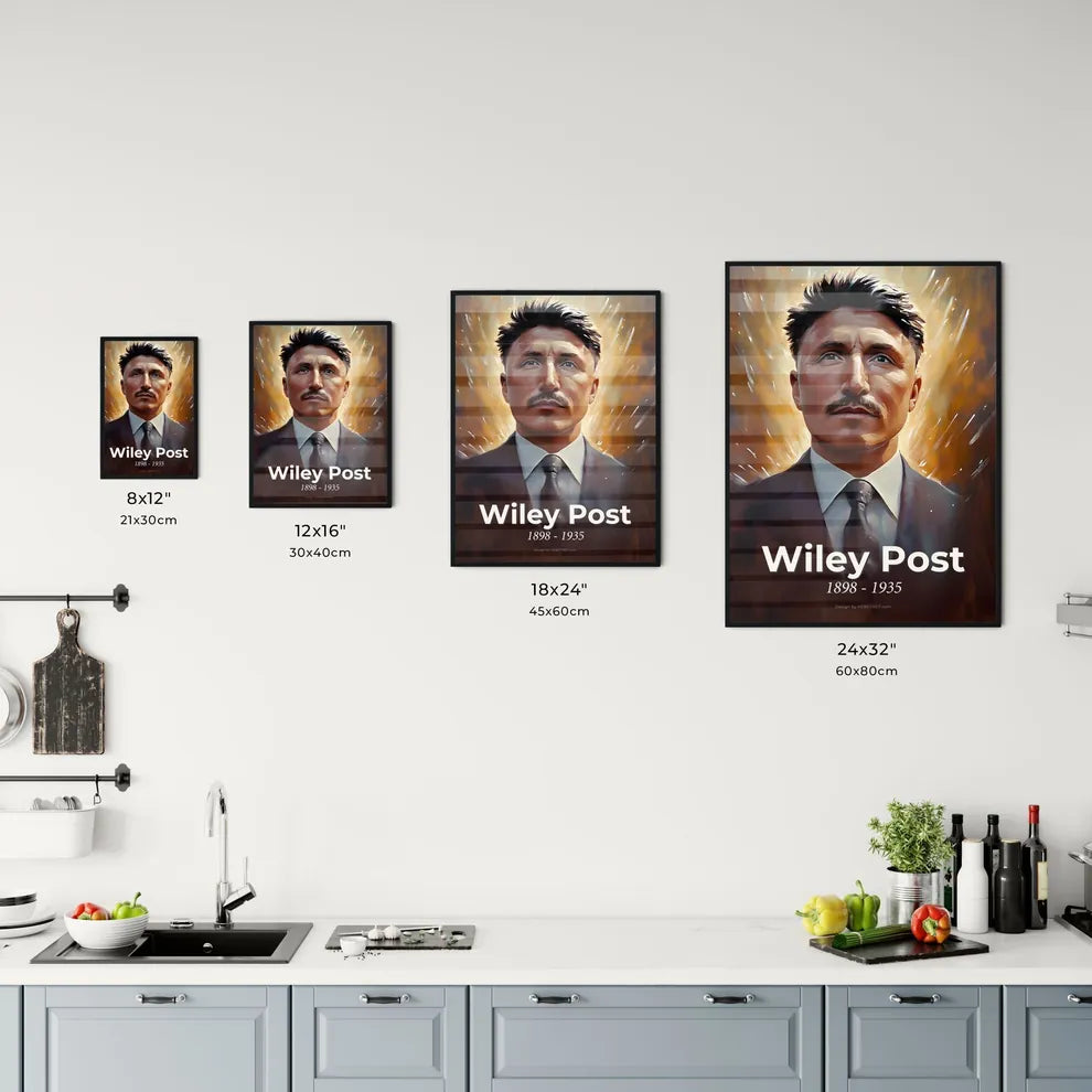 Portrait of Wiley Post Size Chart