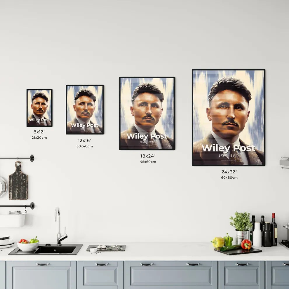 Portrait of Wiley Post Size Chart