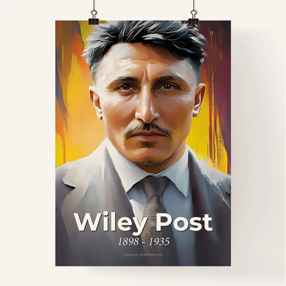 Portrait of Wiley Post Poster
