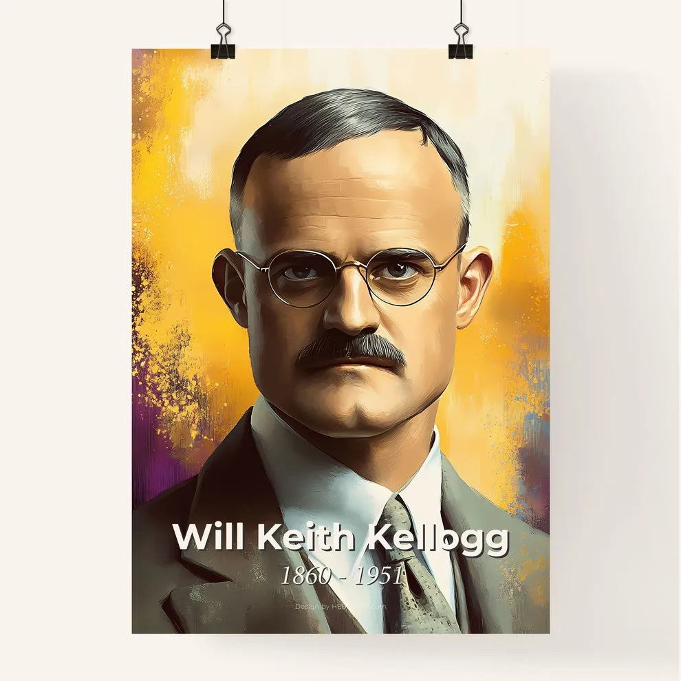 Portrait of Will Keith Kellogg Poster